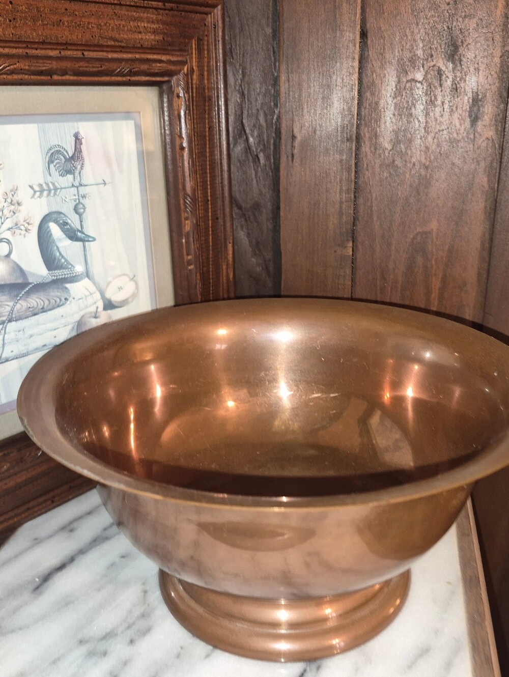 Vintage Coppercraft Guild Copper pedestal bowl, mid-century - Picture 4 of 6